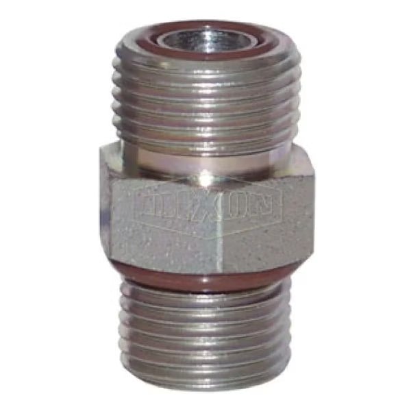 Dixon Hydraulic Connector, 1-7/16-12 x 1-5/16-12 Nominal, Flat Face x SAE O-Ring Boss, Steel, Domestic FS6400-16-16 - main