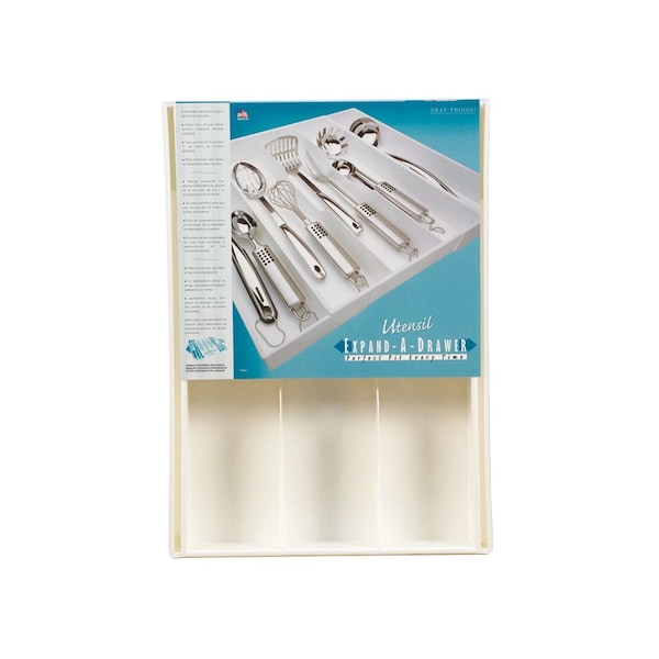 Dial Industries Utensil Tray 2in H X 23in W X 18in D Plastic Adjustable White 2544 - main