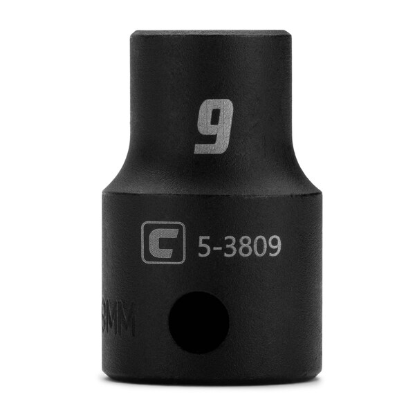Capri Tools 9 mm Shallow Impact Socket, 3/8-Inch Drive, 12-Point, Metric CP53809 - main