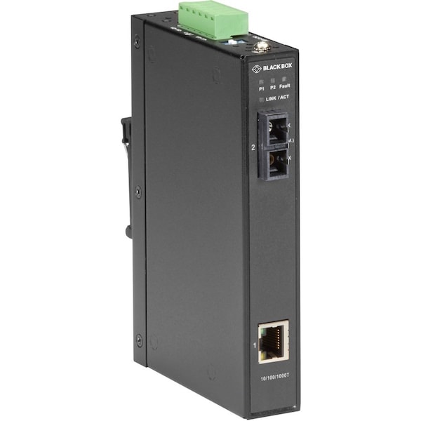 Black Box Black Box Media Converter, Ethernet to Singlemode Fiber SC, 10/100/1000 Mbps LGC282A - main