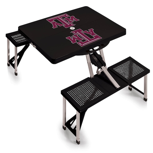 Picnic Time Family Of Brands Texas A&M Aggies - Picnic Table Portable Folding Table, Black 811-00-175-564-0 - main