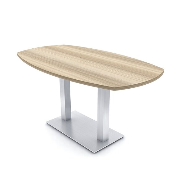 Skutchi Designs Arc Boat Conference Table, 36 in W, 60 in L, Brown HAR-ABOT-36x60-DOU-K525 - main