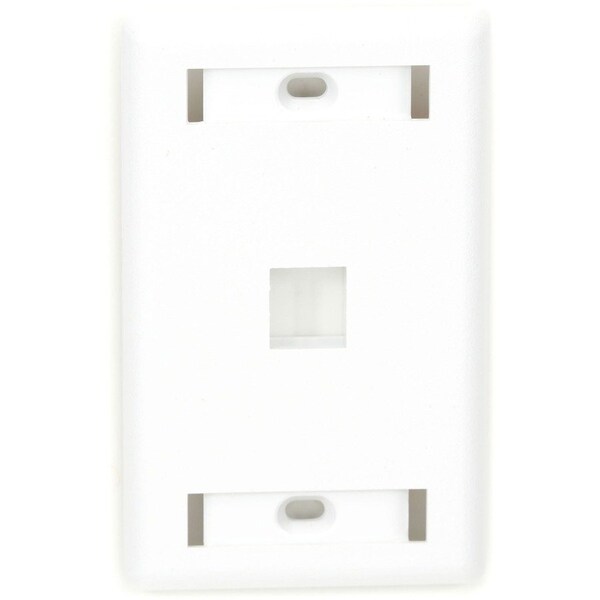 Black Box Gigastation2 Wallplate, 1-Port Single-Gang, White WPT458 - main