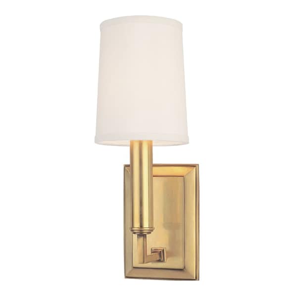 Hudson Valley Lighting Clinton 1 Light Wall Sconce 4 In. Aged Brass 811-AGB - main