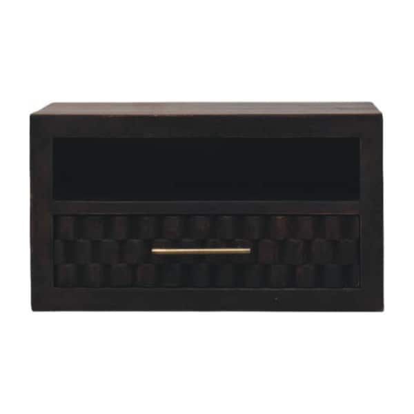 Homeroots 18" Brown Solid Wood One Drawer Floating Nightstand 712844 - main