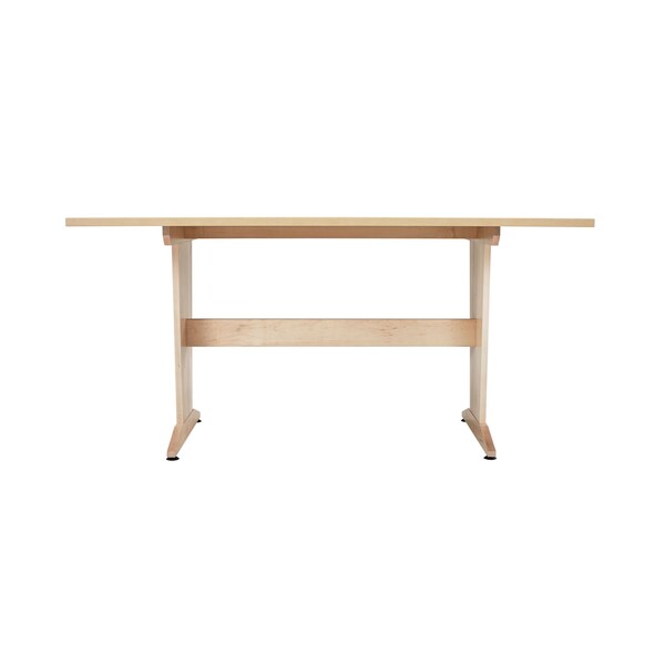 Diversified Spaces Rectangle Pedestal Table, 72" W, 86" L, 36" H, HPL Top, Natural Birch PT-7248PNB - main
