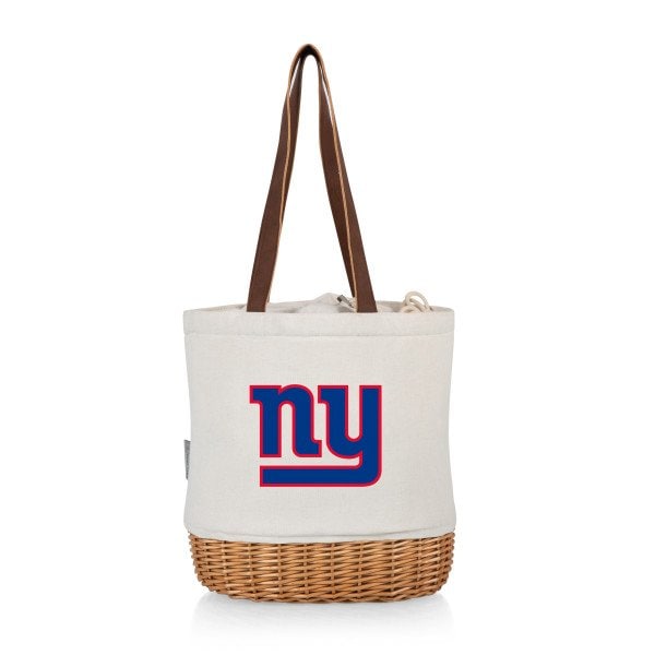 Picnic Time Family Of Brands New York Giants - Pico Willow and Canvas Lunch Basket, (Natural Canvas) 200-00-187-214-2 - main