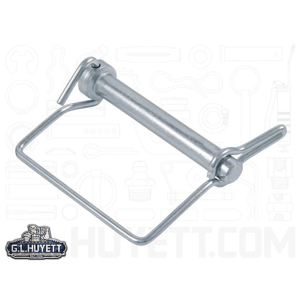 Huyett Tab Lock Pin, Square Handle, 1-Wire, Zinc Plated, 0.375 in Dia x 2.500 in L x 2.750 in Shank L SNIT-375-2500S - main