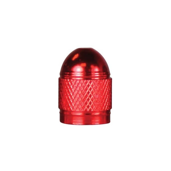 Tru-Flate VALVE STEM CAPS For Tire Valve DressUp Use With TPMS Valve Red Aluminum Pack Of 4 Carded Packa 38-517 - main