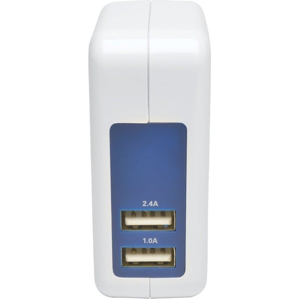 Tripp Lite Tripp Lite by Eaton 2-Port USB Wall/Travel Charger, 5V, 1.0/2.4A - 5 V DC Output - 2.40 A U280-002-W12 - main