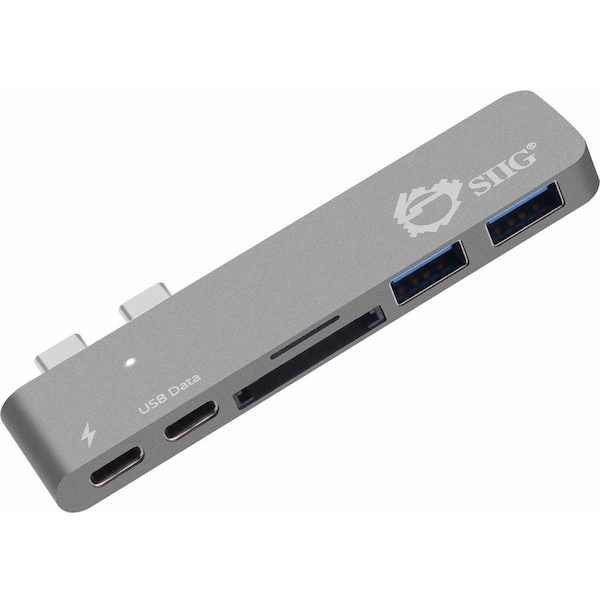 Siig THUNDERBOLT 3 USB-C HUB WITH CARD READER JU-TB0312-S1 - main