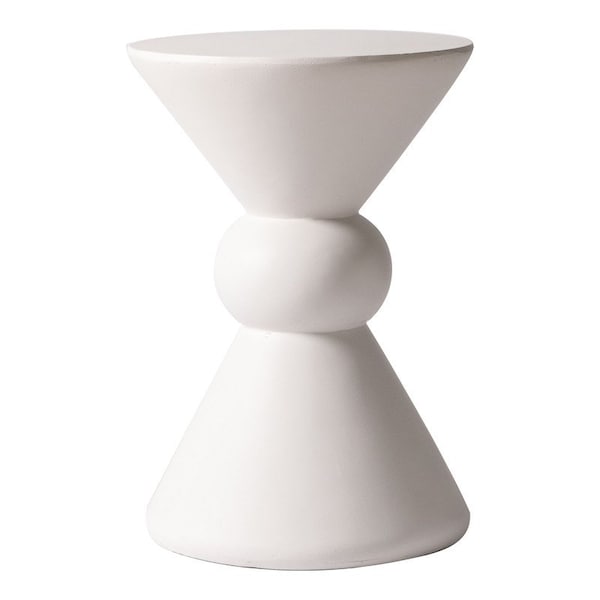 Leisuremod Echo 13 in Round Stone Side Table, Weather-Resistant, Fully Assembled EST13CR - main