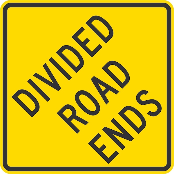 Lyle Divided Road Ends, 30x30, Diamond Grade, Yellow G-15035-DG_30x30 - main