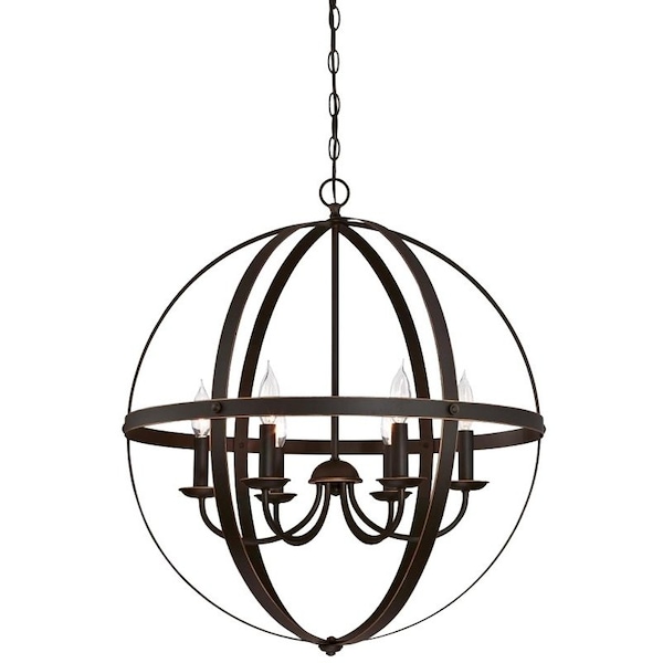 Westinghouse Stella Mira 6328200 Chandelier, 120 V, 40 W Lamp, LED Lamp, A19 Bulb 63282 - main
