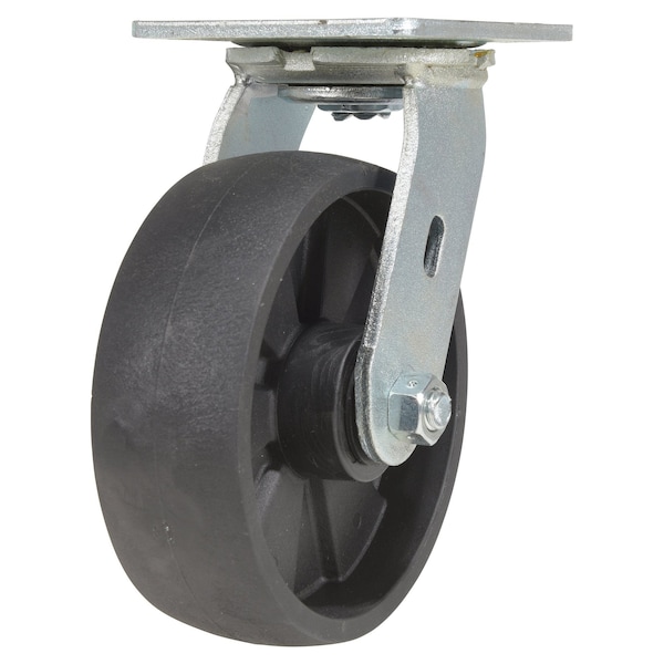 Vestil Glass Filled Nylon Swivel Caster 6 In. Diameter x 2 In. Width 1200 Lb. Capacity Black CST-VE-6X2GFN-S - main