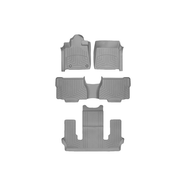 Weathertech Grey, Front and Rear and Rear FloorLiner HP 464081-46093-7-5IM - main