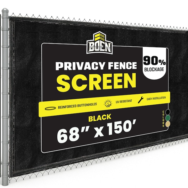 Boen Privacy Netting, Black, 68"X150ft PN-30006 - main