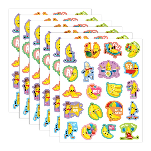 Teacher Created Resources Banana Smelly Stickers, 120-Piece Set, 6PK 9447 - main