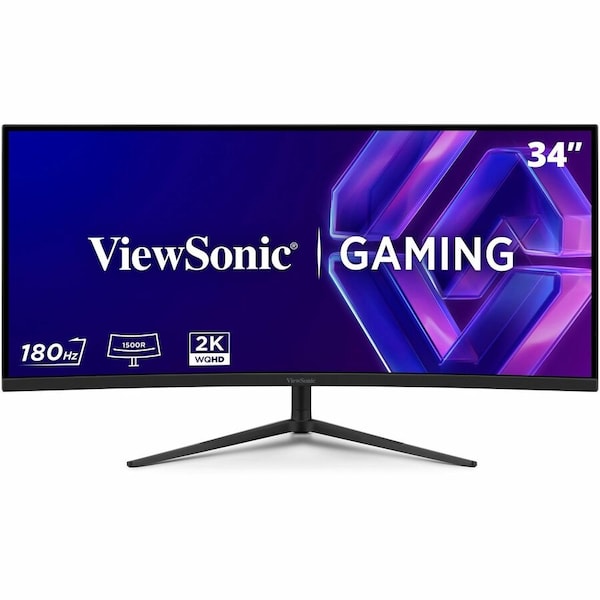 Viewsonic 34in 21:9 Curved 1440p 1ms 180Hz Gaming Monitor with FreeSync Premium. VX3418C-2K - main