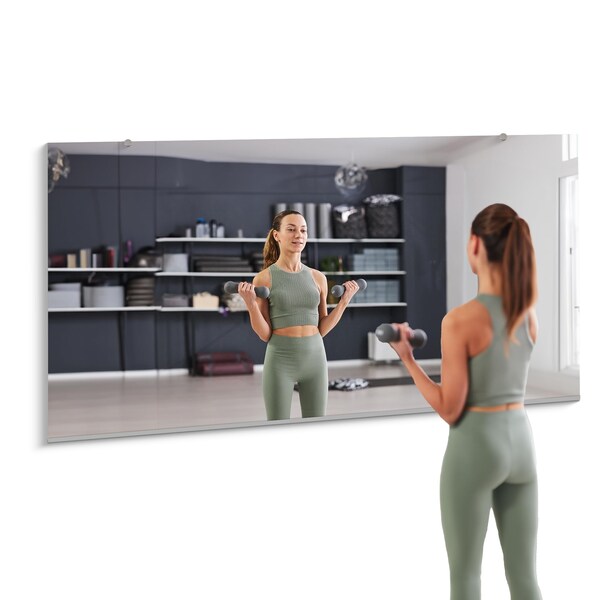 Fab Glass And Mirror Large HD Gym Mirror 48 x 72in 1/4in Thick Wall-Mounted Activity Mirrors for Home Gym, Fitness GMA48x72 - main