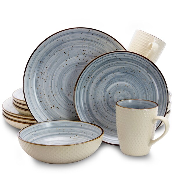 Elama Mellow 16-Piece Dinnerware Set in Powder Blue EL-MELLOWBLUE - main