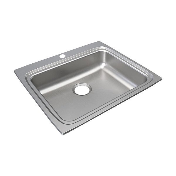 Just Manufacturing Bowl Drop-In Sink, 25"x22"x5", Gray SLADA2225A502-J - main