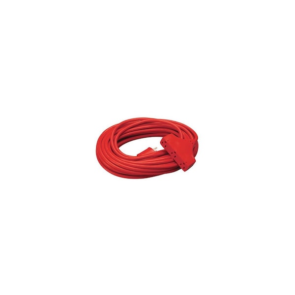 Master Electrician 25-Ft. 14/3 SJTW, Red 3-Outlet Extension Cord 04217ME - main