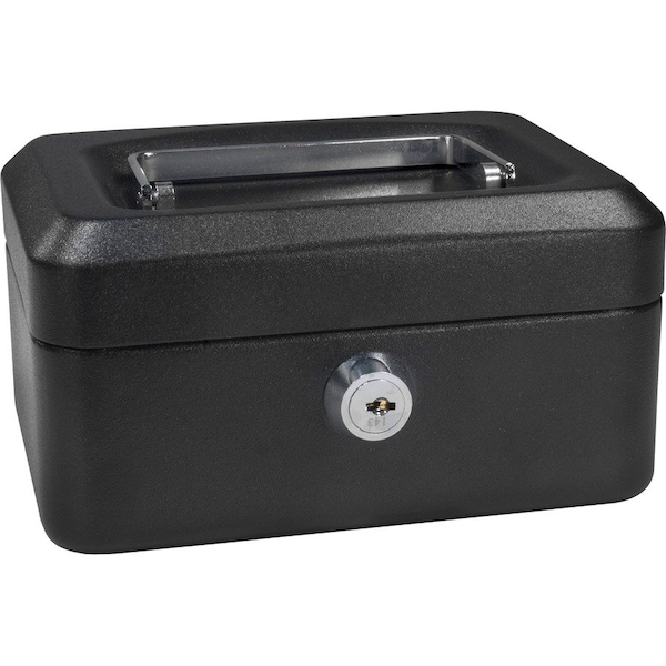 Barska CashBox, Black, Steel, 3-1/8inH, 6inW CB11828 - main