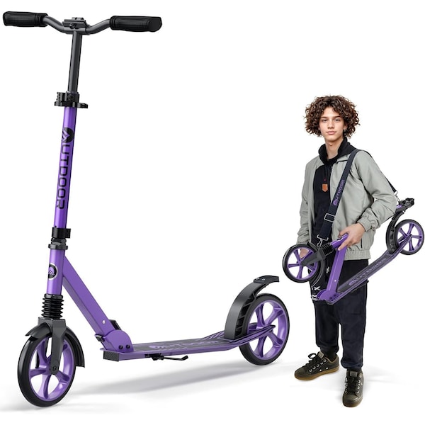 Outdoorcruiser Outdoor Cruiser Kick Scooter, Ages 6+, 240 LBS Max, Foldable, 8in. Wheels, Suspension, Purple OCTENS917 - main