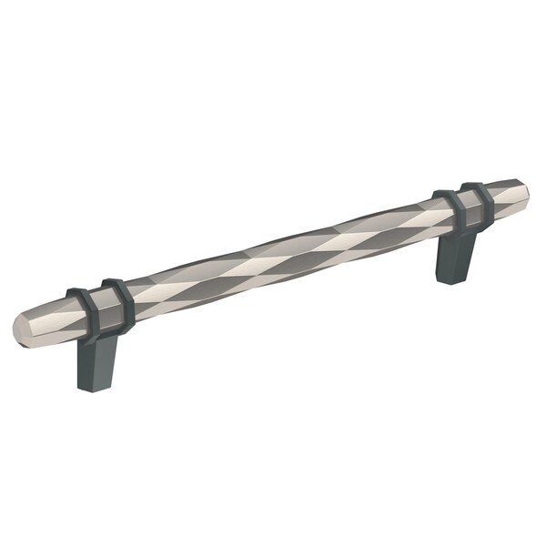 Amerock London 6-5/16 in 160 mm Center-to-Center Polished Nickel/Black Bronze Cabinet Pull BP36650PNBBR - main