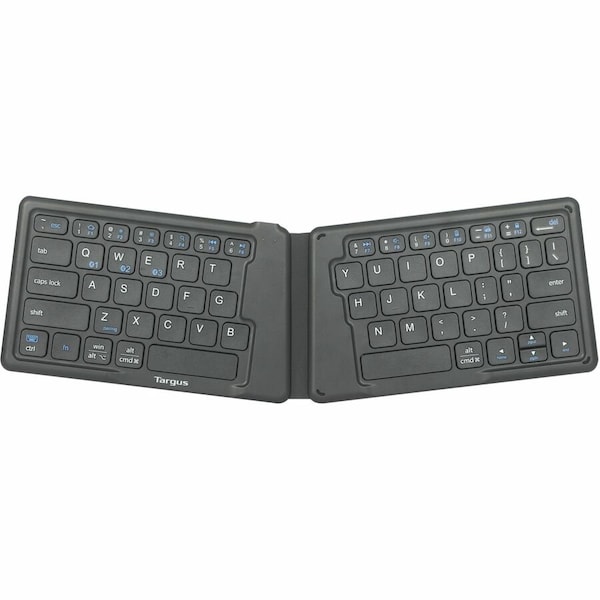 Targus AKF003US - Foldable Ergonomic Keyboard w/Antimicrobial DefenseGuard (Black) AKF003US - main