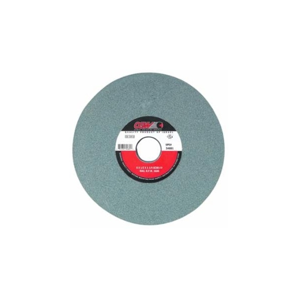 Cgw Abrasives Green Silicon Carbide Surface Grinding Wheels, T5, 8 X 3/4, 1 1/4 in Arbor, 60, I, 10PK 421-34692 - main