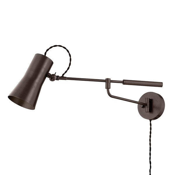 Troy Lighting Lauren Liess X Novel 1 Light Plug-In Sconce 4.75 In. Bronze PTL1308-BRZ - main