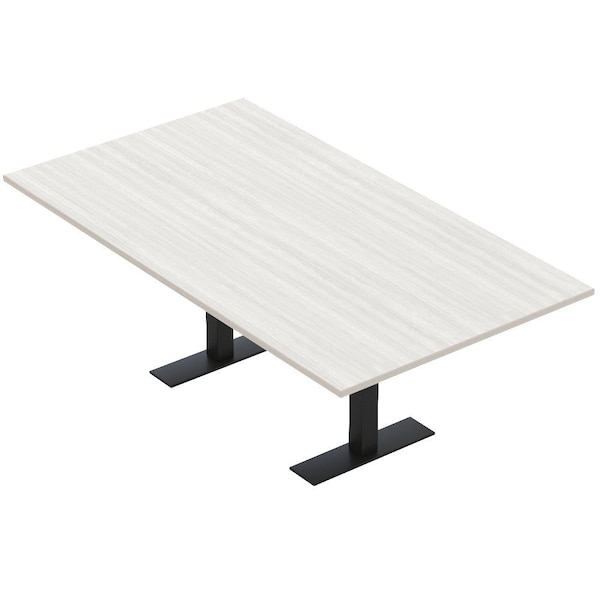 Skutchi Designs 7ft Rectangular Conference Table With Power | Harmony Series | 6 Person Meeting Room Table HAR-REC-48x84-T.BK-WA7976-NA - main