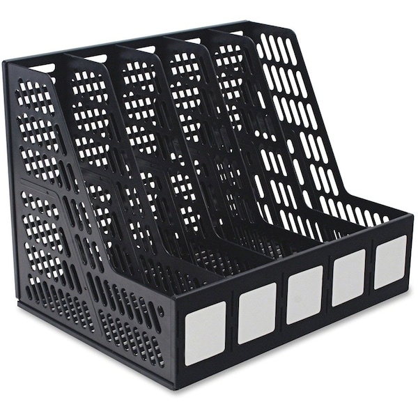 Advantus 5compartment MagazineLiterature File, Black AVT34092 - main