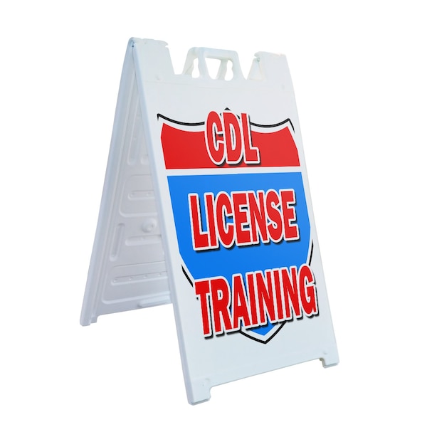 Signmission Cdl License Training, A-Frame & 2 Decals Installed, Heavy-Duty Plastic Frame SBHD-D-2436-Cdl License Training - main