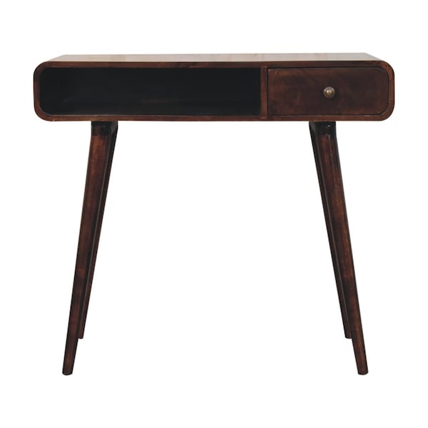 Homeroots 35" Brown Solid Wood Writing Desk 723447 - main