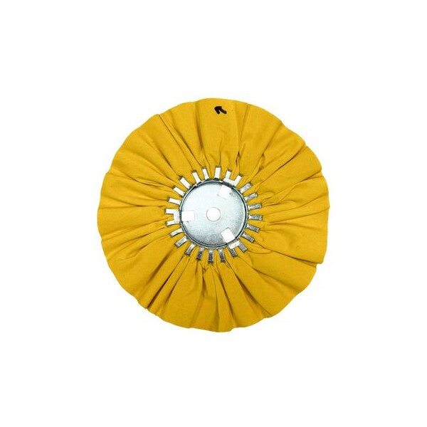 Renegade Products Usa Airway Buffing Wheels, 10 Inch, Yellow, 5/8" Center Plate FAW10X3X5/8N2-16PYT - main