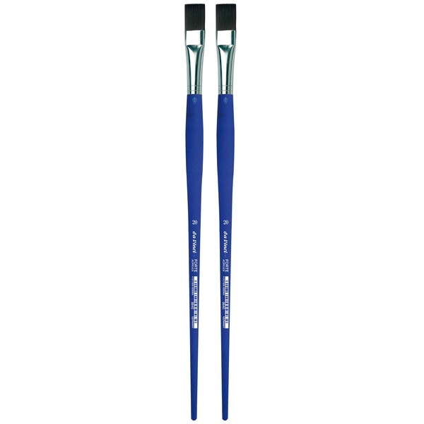 Da Vinci FORTE-Acrylics Student Brush, Synthetic, Acrylic & Oil, Flat, Series 8640, Size 20, 2PK VA-8640_20 - main