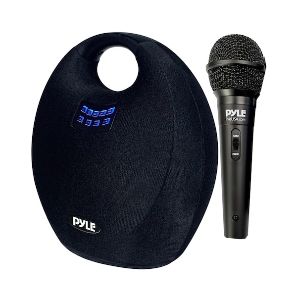 Pyle Wireless Portable Bluetooth Speaker, with Built in Rechargeable Battery, Wired Microphone, Clear PNX6BK - main