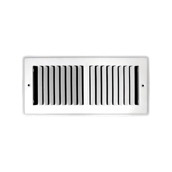 B & K C150TSW02X10 Powder Coated Toe Space Floor Grille White 4508073 - main