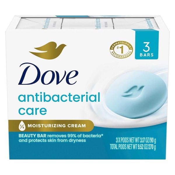 Dove Antibacterial Care Beauty Bar Soap, 9.51 Ounce, 12PK 64354136 - main
