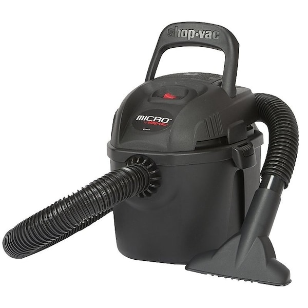 Shop-Vac WetDry Vacuum, 1 gal Vacuum, 50 cfm Air, Disposable Filter, 1 hp, 120 VAC, Black Housing 2021005 - main
