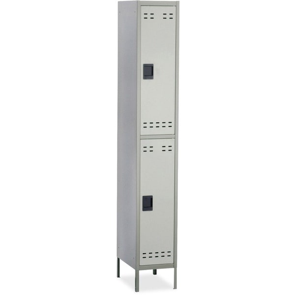 Safco Wardrobe Locker, 12 in W, 18 in D, 78 in H, (1) Wide, (2) Tier, Gray 5523GR - main