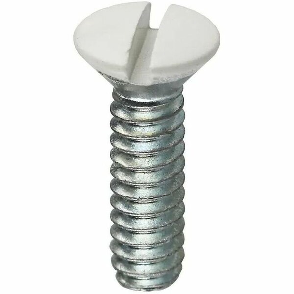 Dottie #6-32 x 1/2 in Slotted Oval Machine Screw, Zinc Plated Carbon Steel, 100 PK 414WHT - main