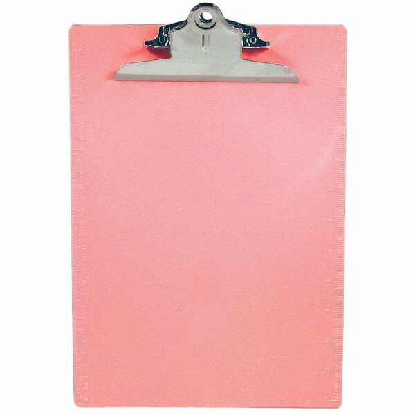 Zoro Select 8-1/2" x 11" Plastic Clipboard 1", Pink 21800 - main