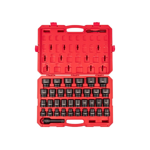 Tekton 3/4 Inch Drive 6-Point Impact Socket Set with Case, 36-Piece 13-50 mm SID93418 - main