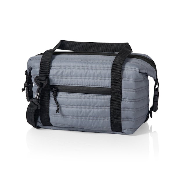 Picnic Time Family Of Brands Midday Quilted Washable Insulated Lunch Bag, Gray 513-01-105-000-0 - main