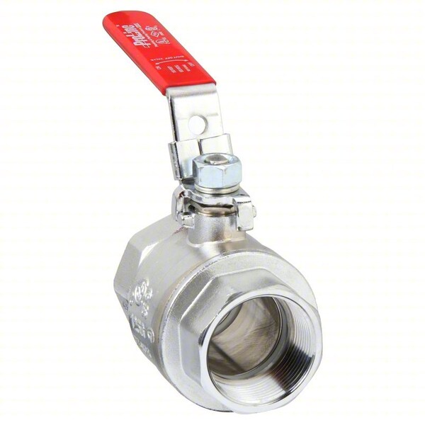 Zoro Select 1-1/2" FNPT Chrome Brass Ball Valve Inline 107-827-CL - main