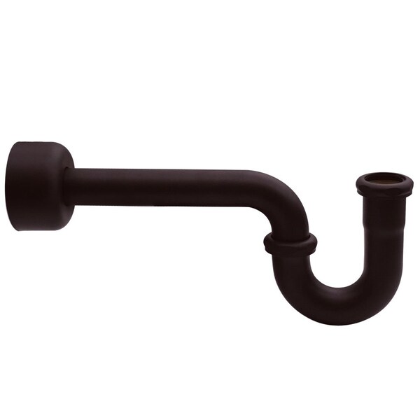 Westbrass 1-1/4" x 1-1/4" P-Trap W/ High Box Flange in Oil Rubbed Bronze D401-1-12 - main